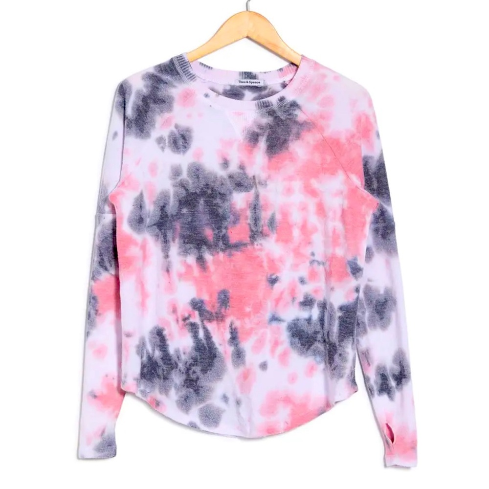 NWOT Nordstrom Theo and Spence Tie-Dye Long Sleeve Top Matching duster available